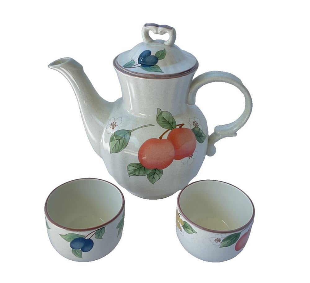 Mikasa Fruit Panorama Coffee Pot Lid 2 Cups MCM Vintage Country Classics DC014